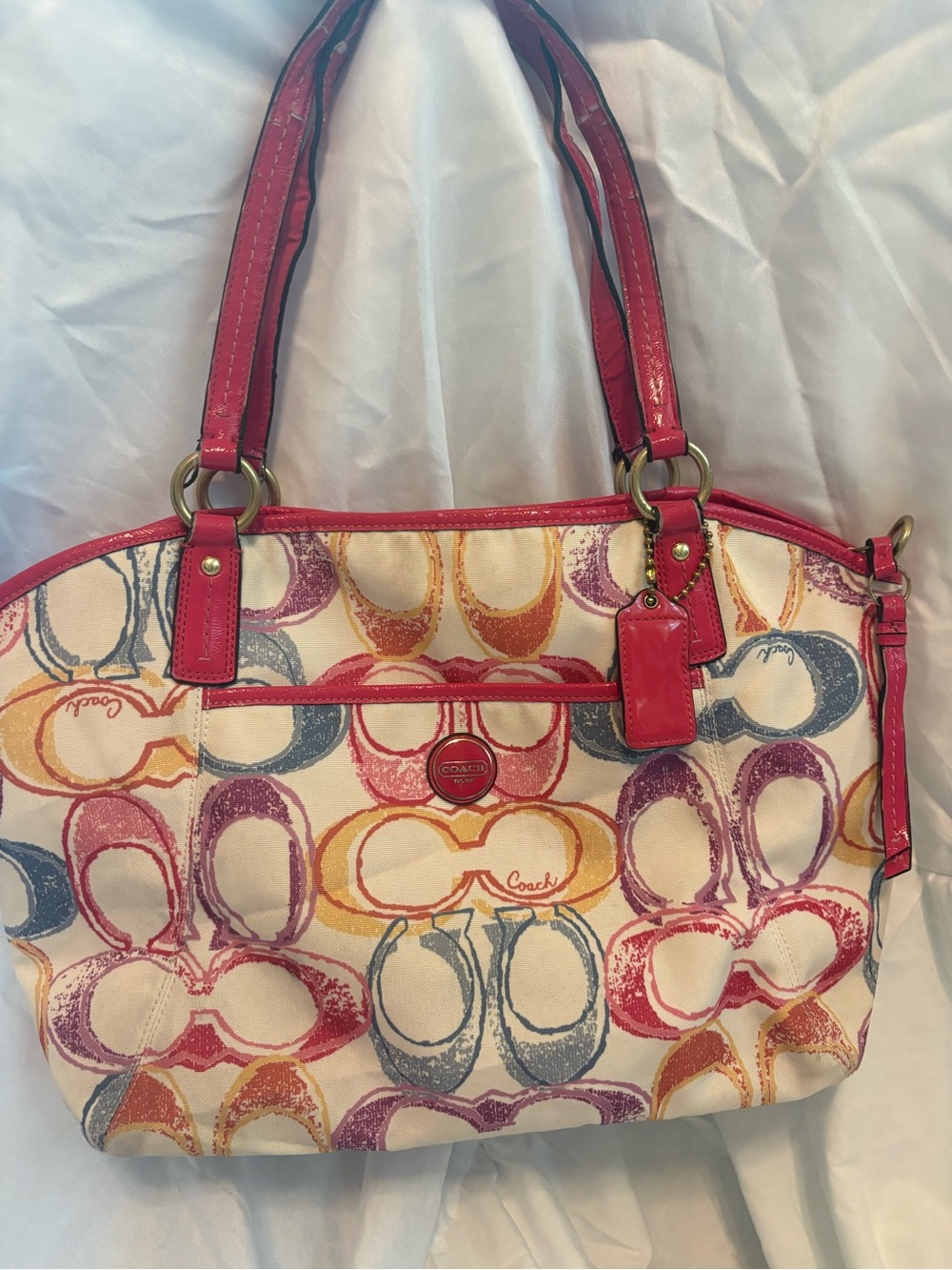 ❣️VINTAGE❣️ COACH Signatures Scribble Tote